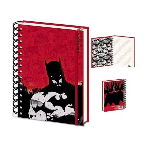 Pyramid Dc Comics Batman Taccuino Con Copertina Rigida A5 Rosso Rosso Taglia Unica-image