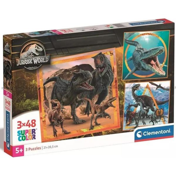 Clementoni - UkłAdanka Jurassic World 3X48 ElementóW - Oficjalny Produkt Premium-image