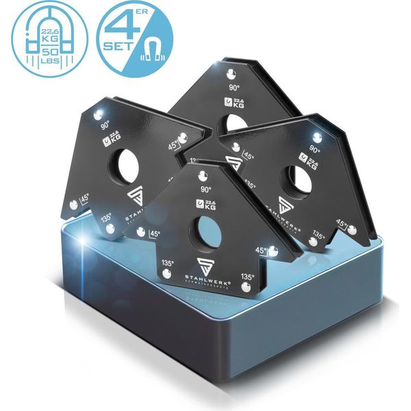 Stahlwerk Staffa Magnetica Per Saldatura Set Di 4 22,6 Kg 50 Lbs Pratico Magnete Per Saldatura-image
