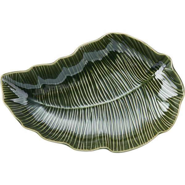 Ciotola Da Portata Mikasa Jardin In Gres A Forma Di Foglia, 30 Cm, Confezione Regalo-image