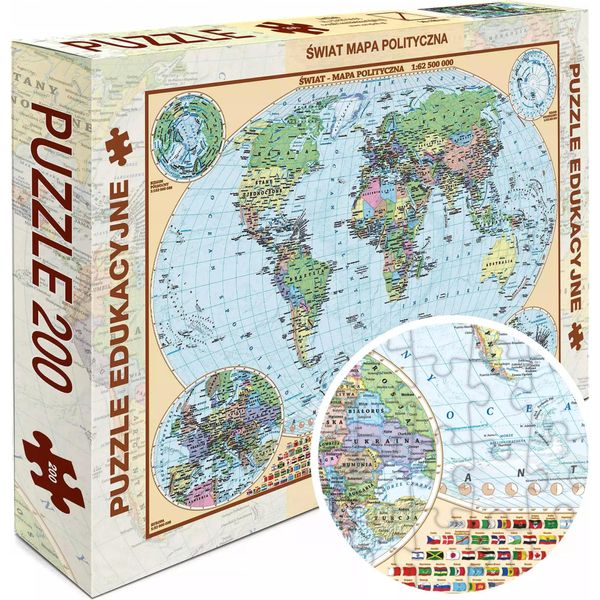Puzzle 200 Mappa Del Mondo Politico-image