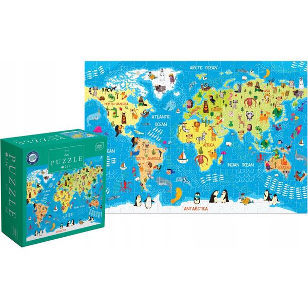 Puzzle 250 Kids 5 Weltkarte - (Spielzeug, Puzzle)-image