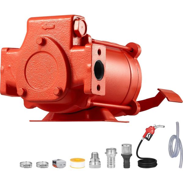 Succebuy Pompa Elettrica Per Carburante, 230V Ac, Pompa Di Trasferimento Diesel, 76 L/Min, Con Ugello Di Arresto Automatico, Tubo Di Mandata, Adatta Per Miscele Di Benzina, Paraffina, Biodiesel Ed Etanolo-image