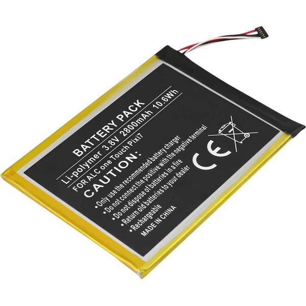 Avizar, Batteria Di Ricambio Per Tablet Alcatel One Touch Pixi 7 Li-Polymer 2800Mah, Nero / Giallo-image