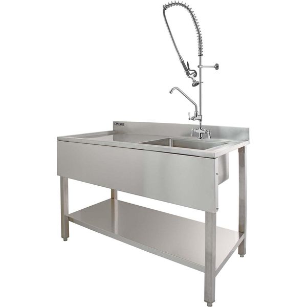 Kukoo Gastro Lavello Da Cucina In Acciaio Inox Gastro Lavello Scolapiatti A Sinistra-image