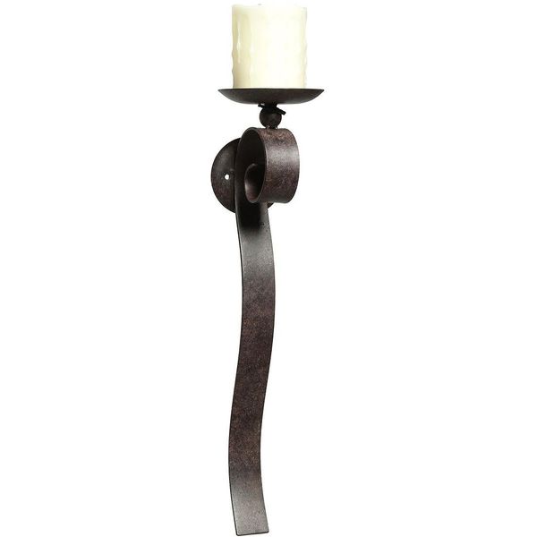 Wandkerzenhalter Ambiente Haus "Wandleuchter - Antikbraun 50Cm", Braun (Antikbraun), B:11Cm H:48Cm T:11Cm, Eisen, Kerzenhalter-image
