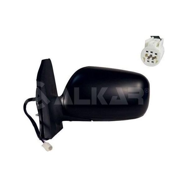 Alkar 6125261 Specchietto Retrovisore Esterno Sinistro Per Toyota Corolla (ZZE12, NDE12, ZDE12) Riscaldato Convesso Primerizzato Elettrico-image