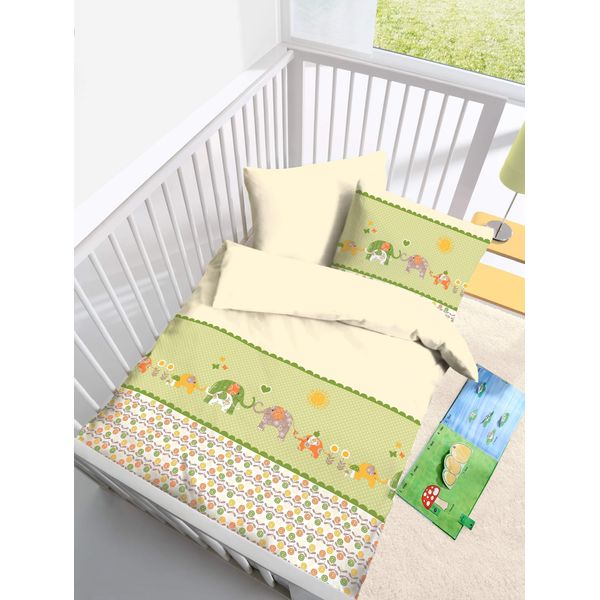 Baby Fine Biber Biancheria Da Letto Animali Safari 100X135 + 40X60 Cm Flanella-image