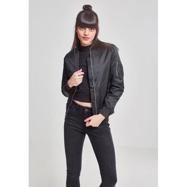 Urban Classics - Giacca Bomber Basic Da Donna, Nero - Xs-image