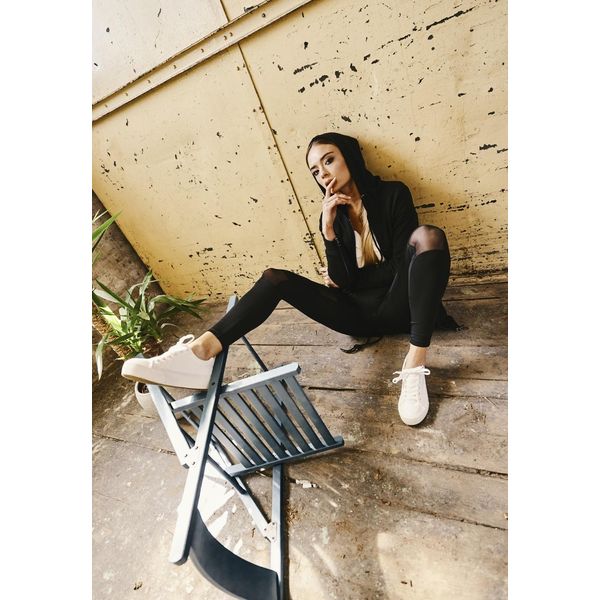 DáMské Leginy Urban Classics Ladies Tech Mesh Leggings Nero - S-image