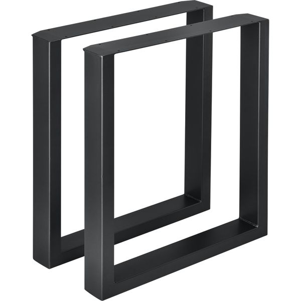 Set Di 2 Gambe Per Tavolo Da Pranzo "Makers"" 60 X 72 Cm Acciaio Nero"-image