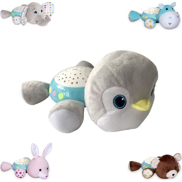 Lorelli Luce Notturna Peluche Proiettore Starlight Ninna Nanne Suoni Natura In Grigio-image