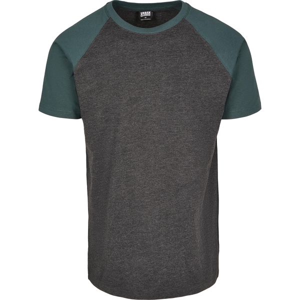 Urban Classics Maglietta Raglan A Contrasto Charcoal/Bottlegreen-Xl-image