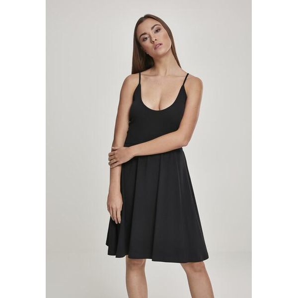 Urban Classics Donna - Spaghetti Stretch Kleid Schwarz - S-image