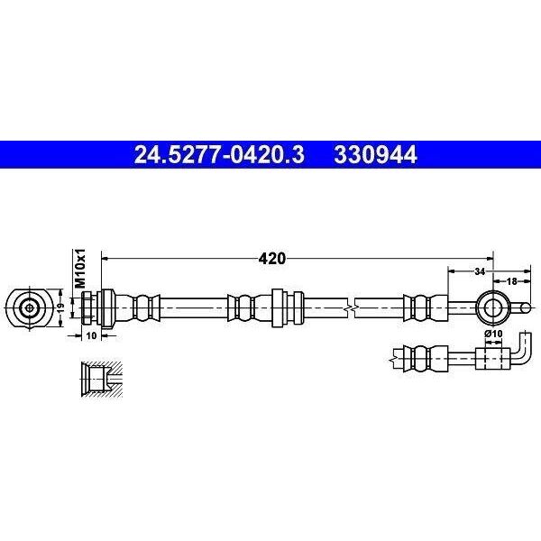 Ate 24.5277-0420.3 - Tubo Freno Oe 97124879 Per Frontera B (U99)-image
