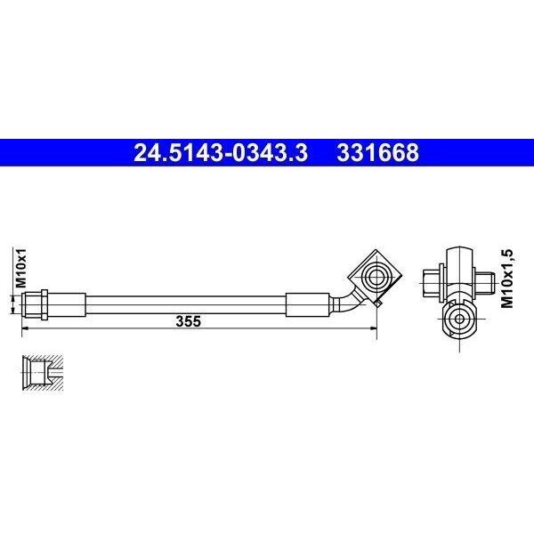 Ate 24.5143-0343.3 - Tubo Freno Oe 13468086 Per Astra K-image