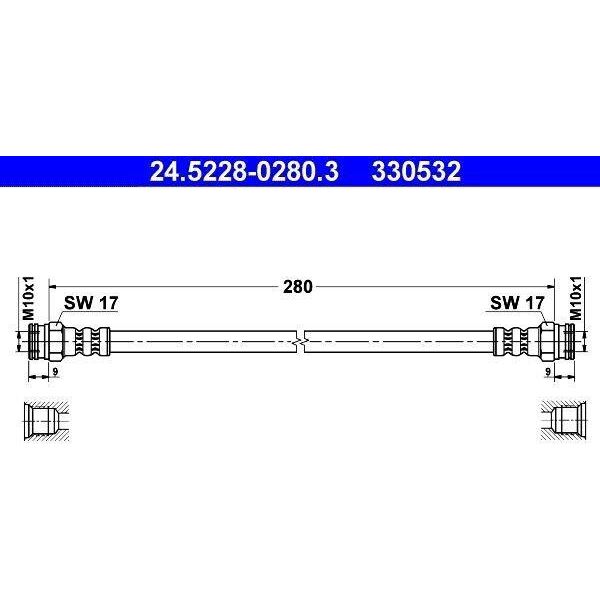 Ate 24.5228-0280.3 - Oe 4806 78 Tubo Freno Per 406-image