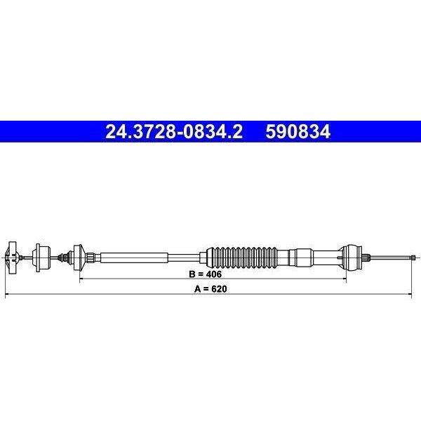 Ate 24.3728-0834.2 - Cavo Frizione Oe 2150 Y7 Per 306-image