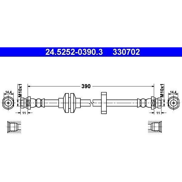 Ate 24.5252-0390.3 - Tubo Freno Oe 77 01 050 070 Per Laguna Ii, Vel Satis (BJ0), Espace Iv (Jk)-image