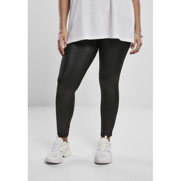 DáMské Leginy Urban Classics Leggings Da Donna In Pelle Finta Nero - M-image