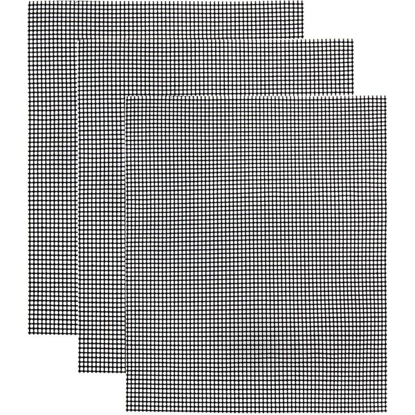 Inf Rete Per Griglia / Tappetino Per Griglia Antiaderente Nero Confezione Da 3-image