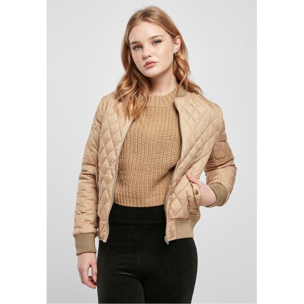 Urban Classics - Donna Diamond Quilt Nylon Jacket Unionbeige - Xs-image