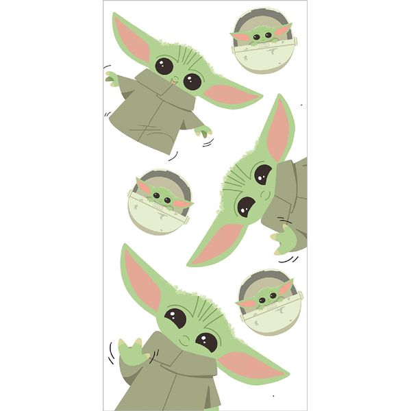 Asciugamano Disney Star Wars Il Mandaloriano Con Bambino Yoda Galassia Astronave Bianco 70X140 Cm 100% Cotone-image