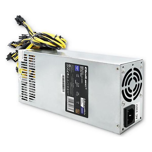 Qoltec 50177 PCI-E Power Supply Smart 1600W | 80 Plus Gold - Data Mining-image