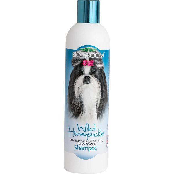 Biogroom Wild Honeysuckle Shampoo Lenitivo Per Cani Con Aloe Vera E Camomilla, Concentrato 1:8, 355 Ml (Diluito 3,2 L)-image