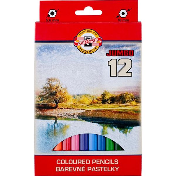 Matite Jumbo A Punta Grossa 12 Colori Koh-I-Noor-image