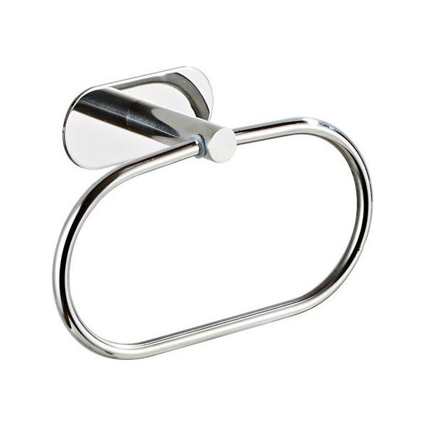 Inf Porta Asciugamano Da Bagno Ad Anello, In Acciaio Inox D'argento-image