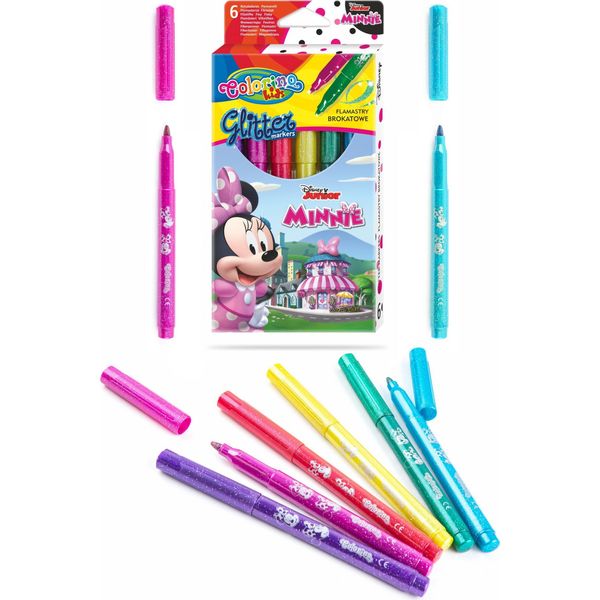 Pennarelli Glitterati 6 Colori Minnie Colorino-image