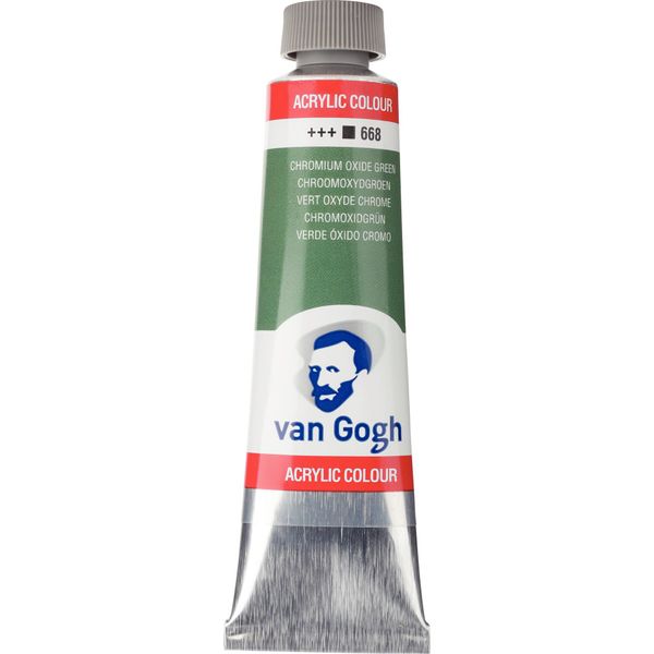 Van Gogh Colore Acrilico Tubo 40 Ml Verde Ossido Di Cromo 668-image