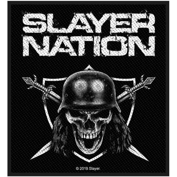 Slayer - Patch "Nation"", Tessuto RO7970 (Taglia Unica) (Nero/Bianco)"-image