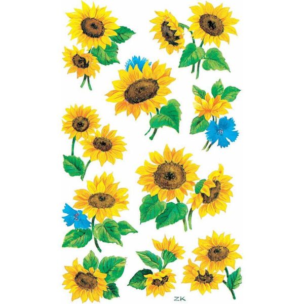 Avery Zweckform® 54103 Z-Design 54103, Adesivi Decorativi, Girasoli, 3 Fogli/30 Adesivi-image
