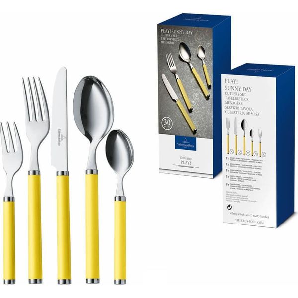 Set Di Posate Villeroy & Boch Da 30 Pezzi Play! | Giallo: Giallo Colore: Giallo-image