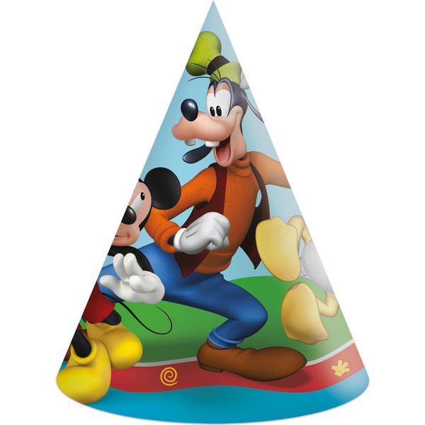 Procos 35067 Cappellini Di Carta Di Topolino, Cartone Animato, Multicolore, Taglia Unica-image
