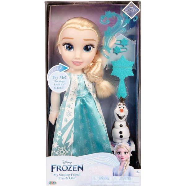 Disney Frozen / Regina Dei Ghiacci - "Il Mio Amico Canterino Elsa & Olaf"" - Bambola Elsa Con Suono - 38 Cm"-image