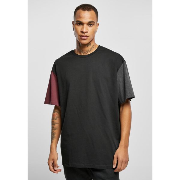 Urban Classics - Camicia A Blocchi Oversize Organica Schwarz - M-image