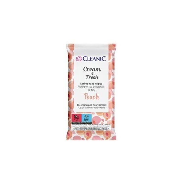 Cleanic Salviette Rinfrescanti Alla Crema E Alla Pesca Fresca, 15 Pz-image