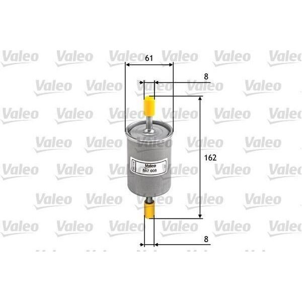 Valeo 587008 Kraftstofffilter Oe 0060811822 Kompatibel Mit Alf. 145, Alf. 146, Alf. 155, Alf. 156, A2, A3 8P, Jumper, Nubira, Tico, Barchetta, Brava, Bravo, Coupe, Ducato, Marea, Palio, Punto, Tempra, Santa Fe, X-Type, Dedra, Delta, Lanc Y, Astra G, Astra H, Campo, Combo, Corsa B, Corsa C, Meriva, Monterey, Omega, Signum, Speedster, Tigra, Vectra, Zafira, Boxer, Arosa, Cordoba, Ibiza, Fabia, Fox,-image