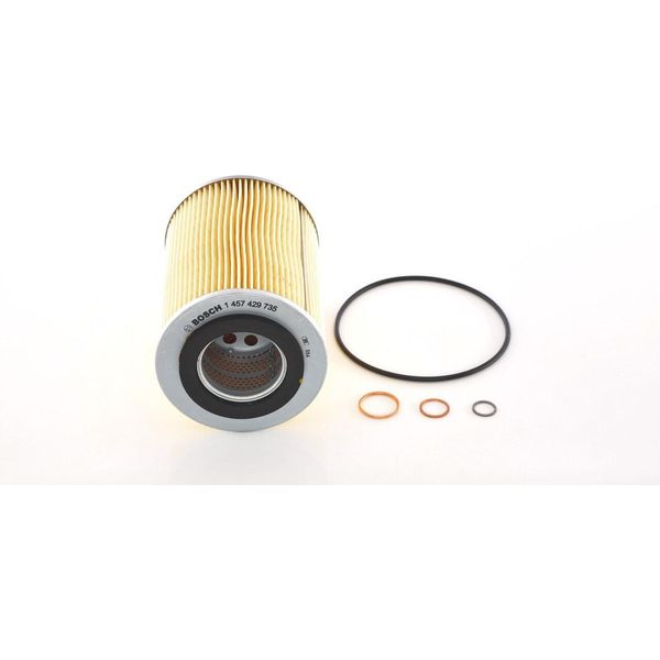 Bosch 1 457 429 735 - Oe 0133 529 1 ÖLfilter FüR 155 (167), 164, 33 (907), A8 (4H), 6Er (F13), Matiz (M200, M250), C4 Ii (Nc), Doblo, Ranger (Et), Ranger (Eq, Er, R), Lantra Ii (J-2), E-Klasse (S212), E-Klasse (W212), E-Klasse (W124), E-Klasse (S124), Vito (W639), 306, Ion, 508 (8D), Megane Iii, Alhambra (710, 711), Ibiza (6J, 6P), Superb Ii (3T), Passat (365, 362)-image