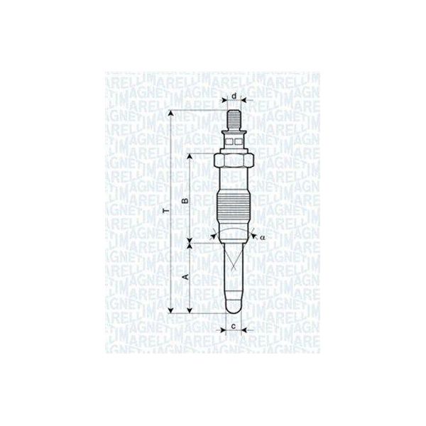 Magneti Marelli 062900010304 GlüHkerze Oe 46072001 Kompatibel Mit Alf. 145, Alf. 146, Alf. 155, Alf. 164, Berlingo, C25, Evasion, Jumper, Jumpy, Xantia, Boxer, Expert, Partner, 806, 605, 406, 306, 205, Omega, Astra G, Astra F, Sprinter, E-Klasse, Defender, Zeta, Thema, Delta, Dedra, Cherokee, Lantra, Ulysse, Tipo, Tempra, Strada, Scudo, Punto, Palio, Fiorino, Ducato, Bravo, Brava, Zx, Xsara, Xm, E-image