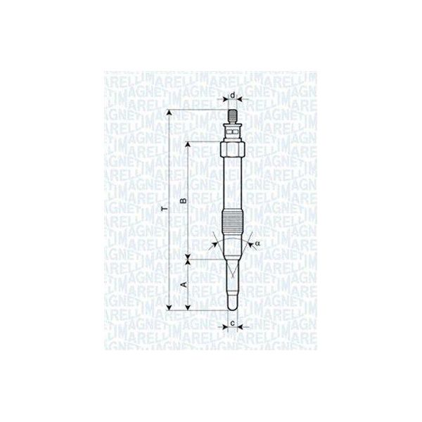 Magneti Marelli 062900000304 - Candeletta Per 166 (936), 156 (932), 146 (930), 145 (930), Multipla, Marea, Bravo, Brava-image