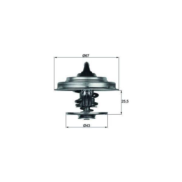 Mahle Tx 18 71D - Oe 616 73 540 KüHlwasserthermostat FüR 147 (937), A6 (4G), Vario, Trafic (P, T, V), Caddy Ii (9K), Passat (3B), T4-image
