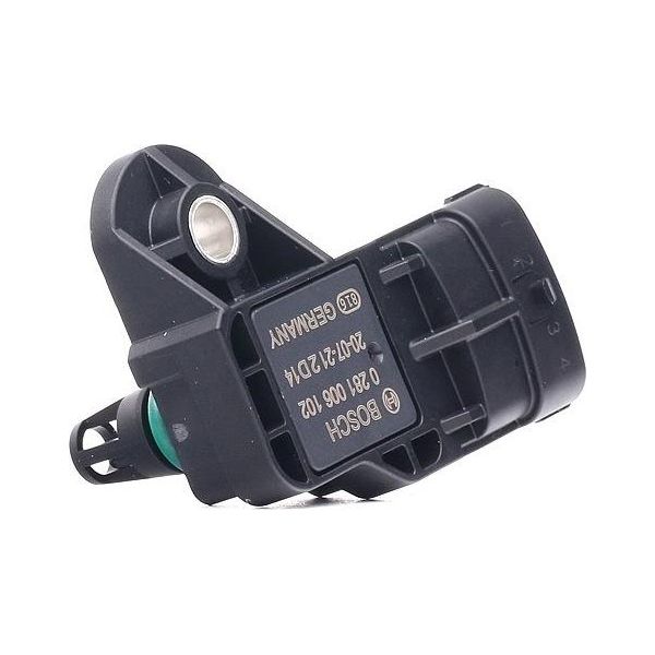 Bosch 0 281 006 102 Sensore Di Pressione Di Sovralimentazione Oe 836666980 Compatibile Con Giulia, Giulietta, Stelvio, 500L, 500X, Doblo, Tipo, Renegade, Delta-image