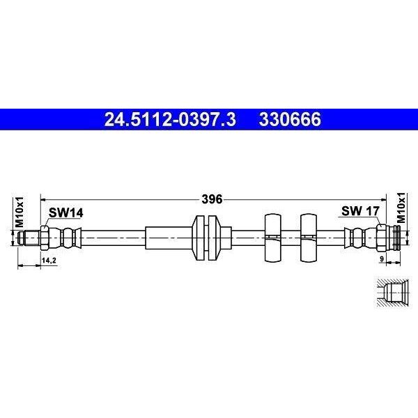 Ate 24.5112-0397.3 - Tubo Freno Oe 46474539 Per 147 (937), 156 (932), Gt (937)-image
