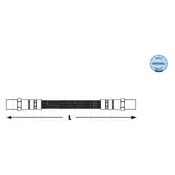Meyle 100 611 0012 - Oe 433 611 775 A Tubo Freno, Asse Posteriore Per Tipo, Golf Iii (1H), Escort V, Passat (35I), A6 (4A), Polo (80, 86C)-image