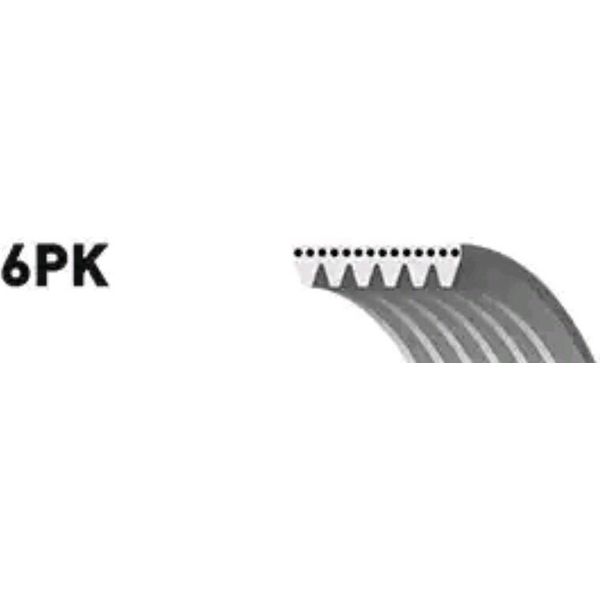 Gates 6PK2115 Cinghia Trapezoidale Dentata Oe 2M5V6C301AA Compatibile Con Transporter Iv, California T4, Cayman, Boxster, 911, Sprinter, Focus, Camaro-image