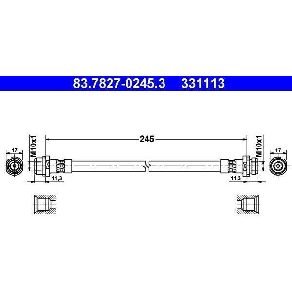 Ate 83.7827-0245.3 - Oe 34 32 6 776 868 Telaio Di Protezione Per X5 (E70), X5 (F15, F85), X6 (E71)-image